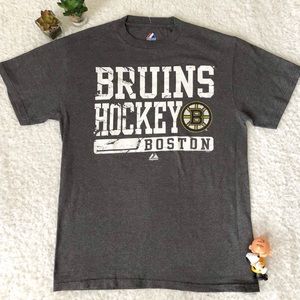 Majestic Shirts - Boston Bruins Hockey Gray Tee Shirt Men Medium Majestic Shirts - Boston Bruins Hockey Gray Tee Shirt Men Medium